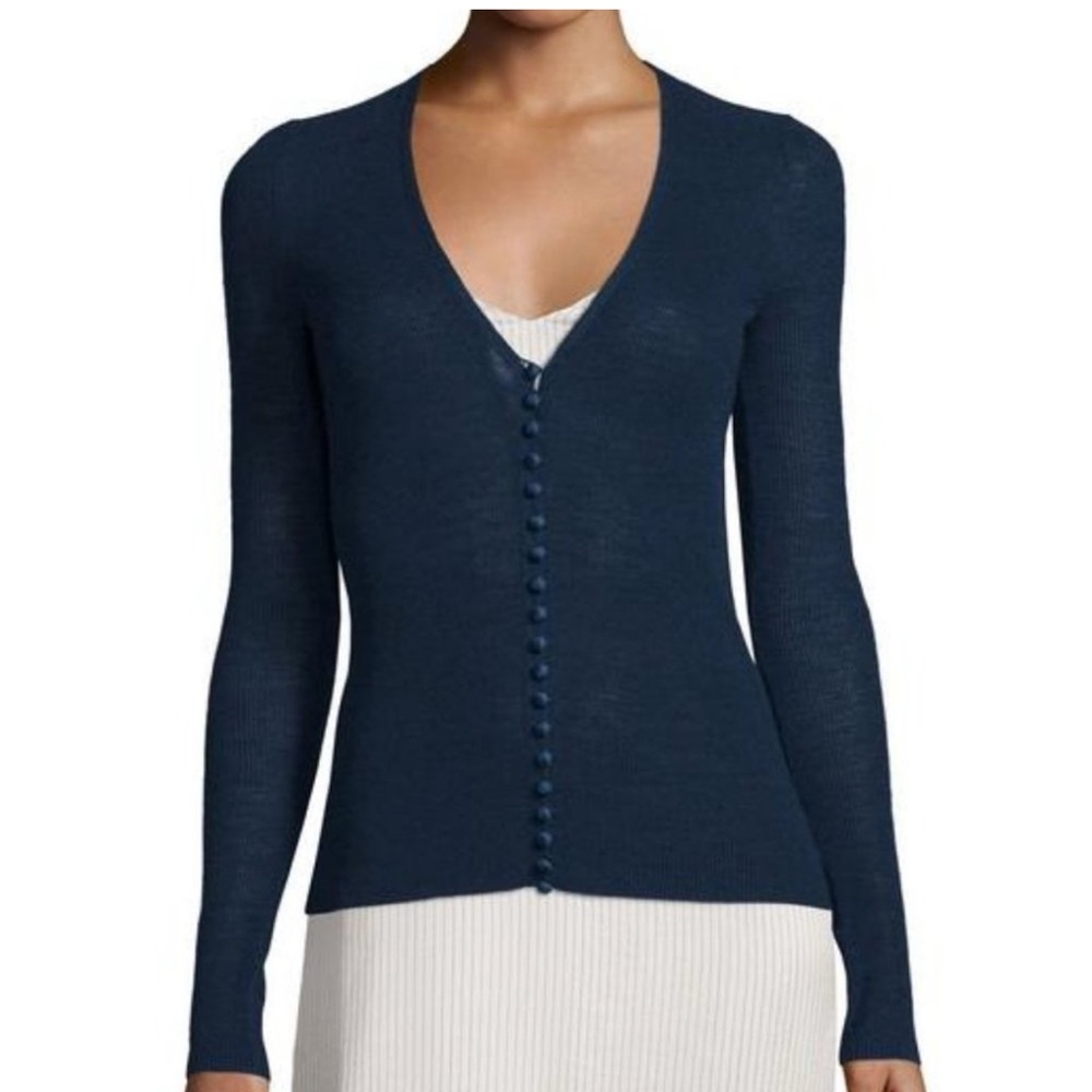 The Row Blue Jair Cardigan sweater top